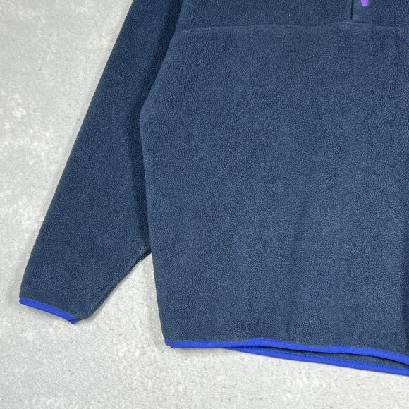 Patagonia Synchilla Sweatshirt Mens Medium Blue Snap Fleece 1/4 Pullover Outdoor - Picture 4 of 11